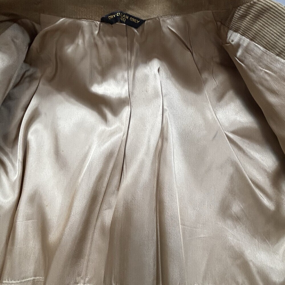 Haggar Vintage Single Breasted Tan Corduroy Sport Jacket Blazer 40 - Picture 5 of 11